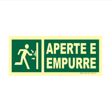 Sinalização de emergência - aperte e empurre | Mocelin