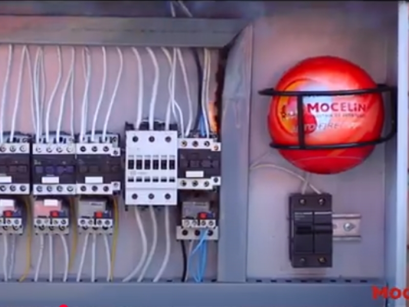 bola extintora e instalação