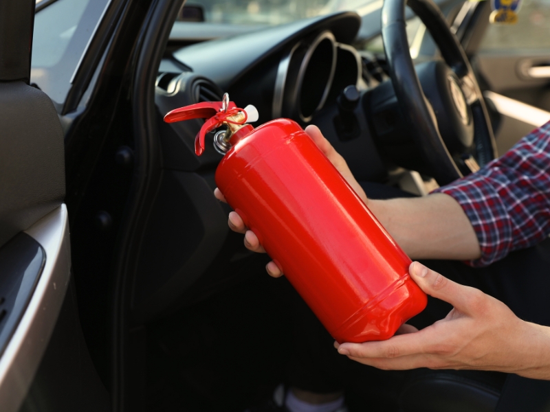 extintor de incêndio veicular e manutenção
