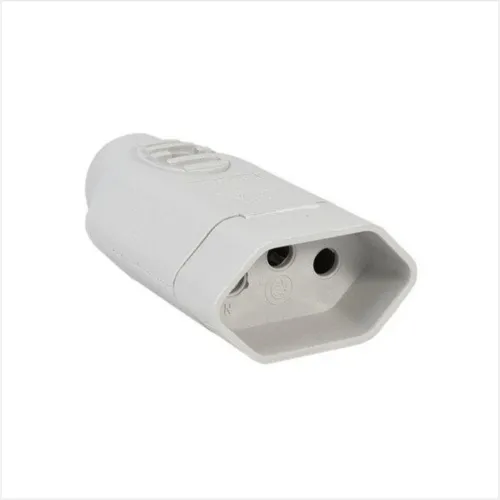 ADAPTADOR PINO FEMEA DE TOMADA PLUG BRANCO 3P