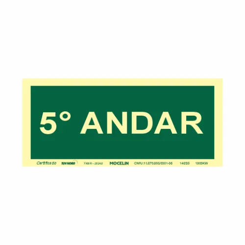 PLACA 5 ANDAR - S17 5