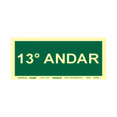 PLACA 13 ANDAR - S17 13