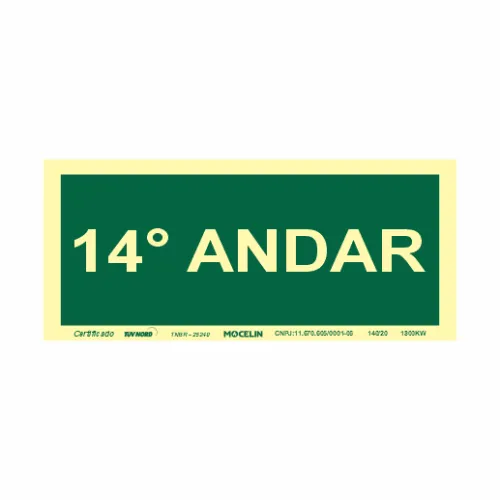 PLACA 14  ANDAR - S17 14