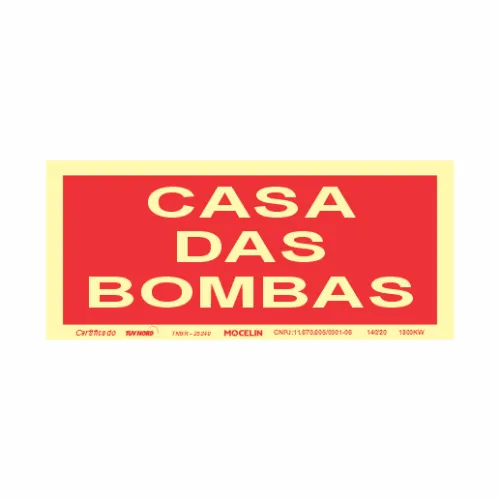 PLACA CASA DAS BOMBAS