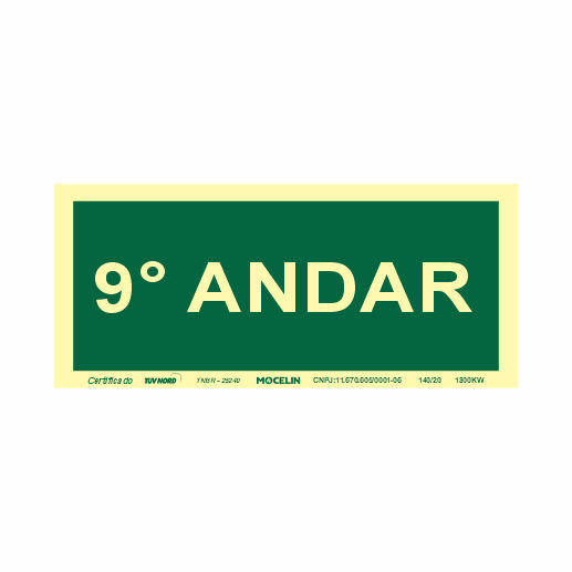 PLACA 9 ANDAR - S17 9