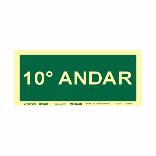 PLACA 10 ANDAR - S17 10