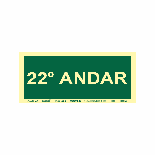 PLACA  22 ANDAR - S17 22