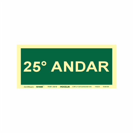 PLACA 25 ANDAR - S17 25