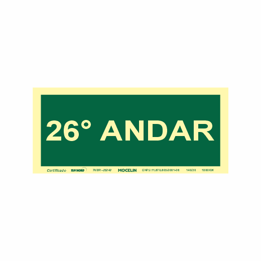 PLACA 26 ANDAR - S17 26