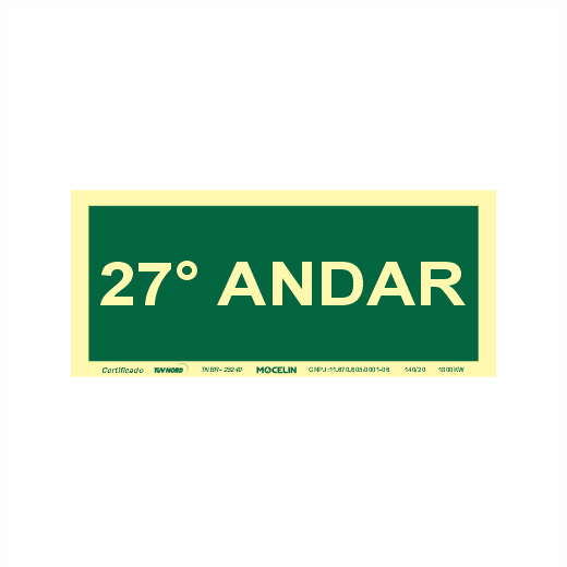 PLACA 27 ANDAR - S17 27