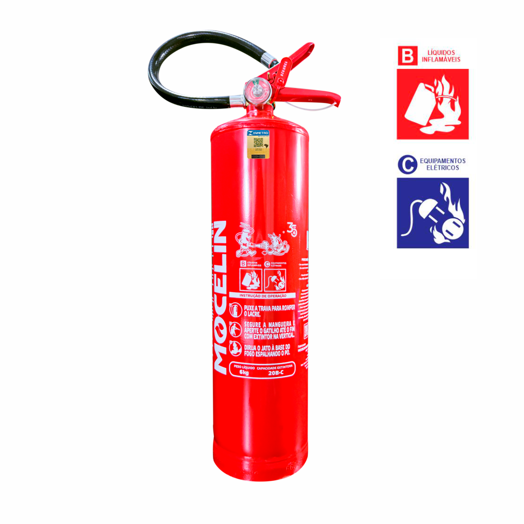 EXTINTOR INDUSTRIAL PQS 6KG BC