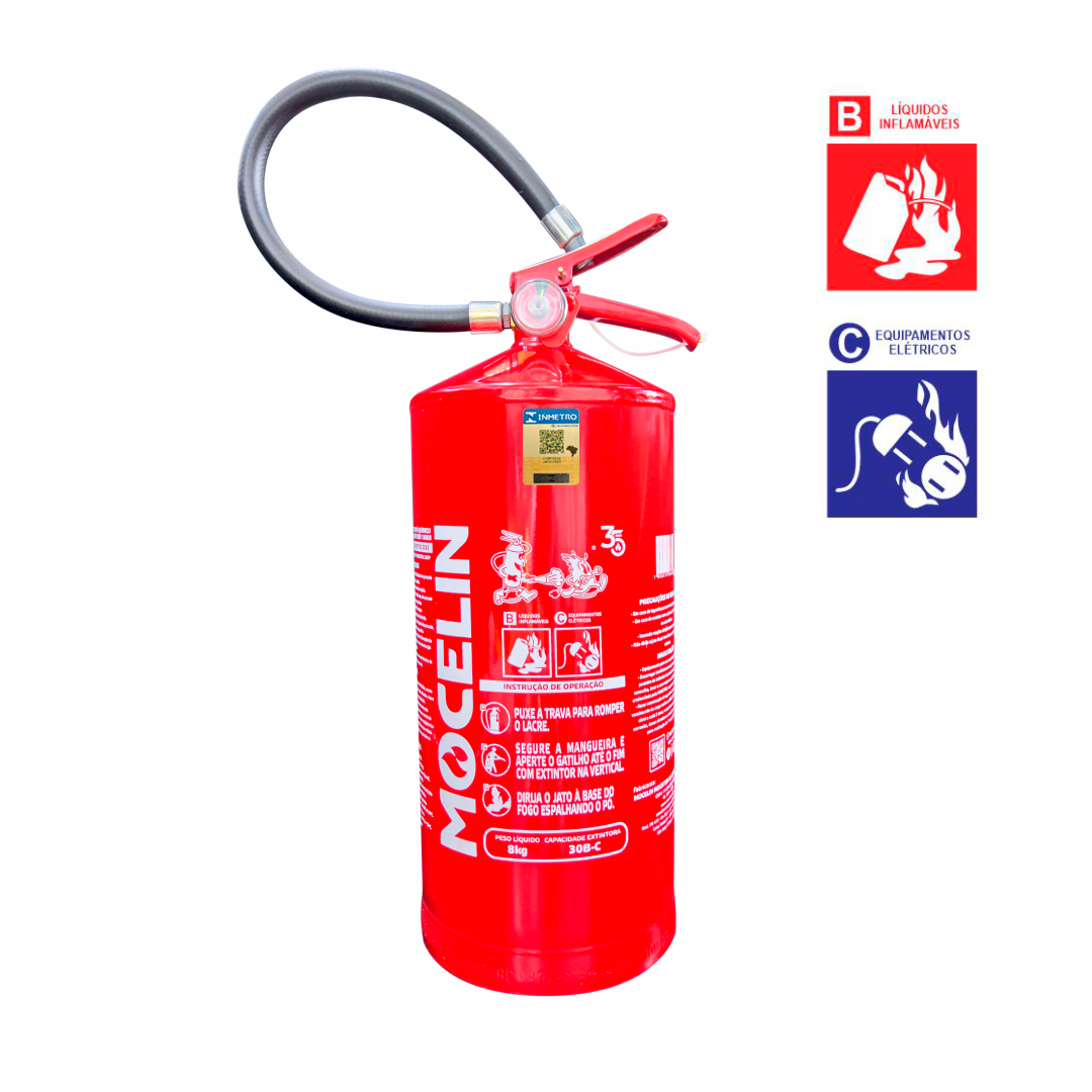EXTINTOR INDUSTRIAL PQS 8KG BC