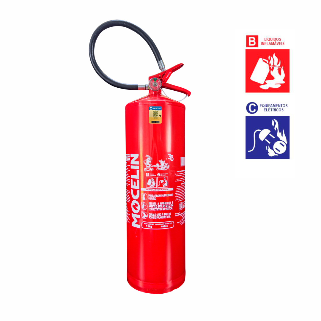 EXTINTOR INDUSTRIAL PQS 12KG BC