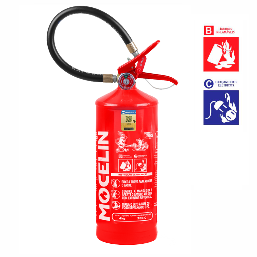 EXTINTOR INDUSTRIAL PQS 4KG BC
