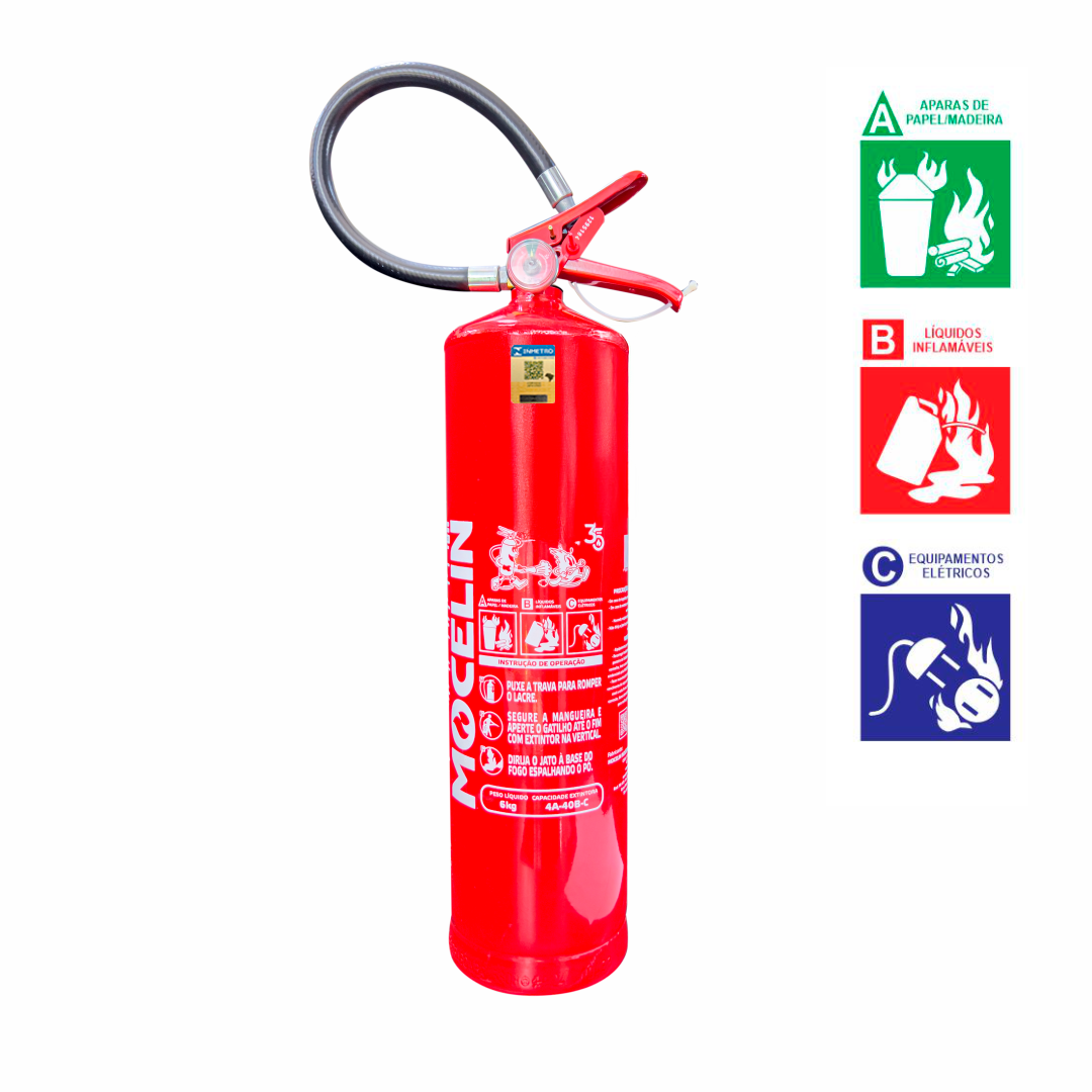 EXTINTOR INDUSTRIAL PQS 6KG ABC