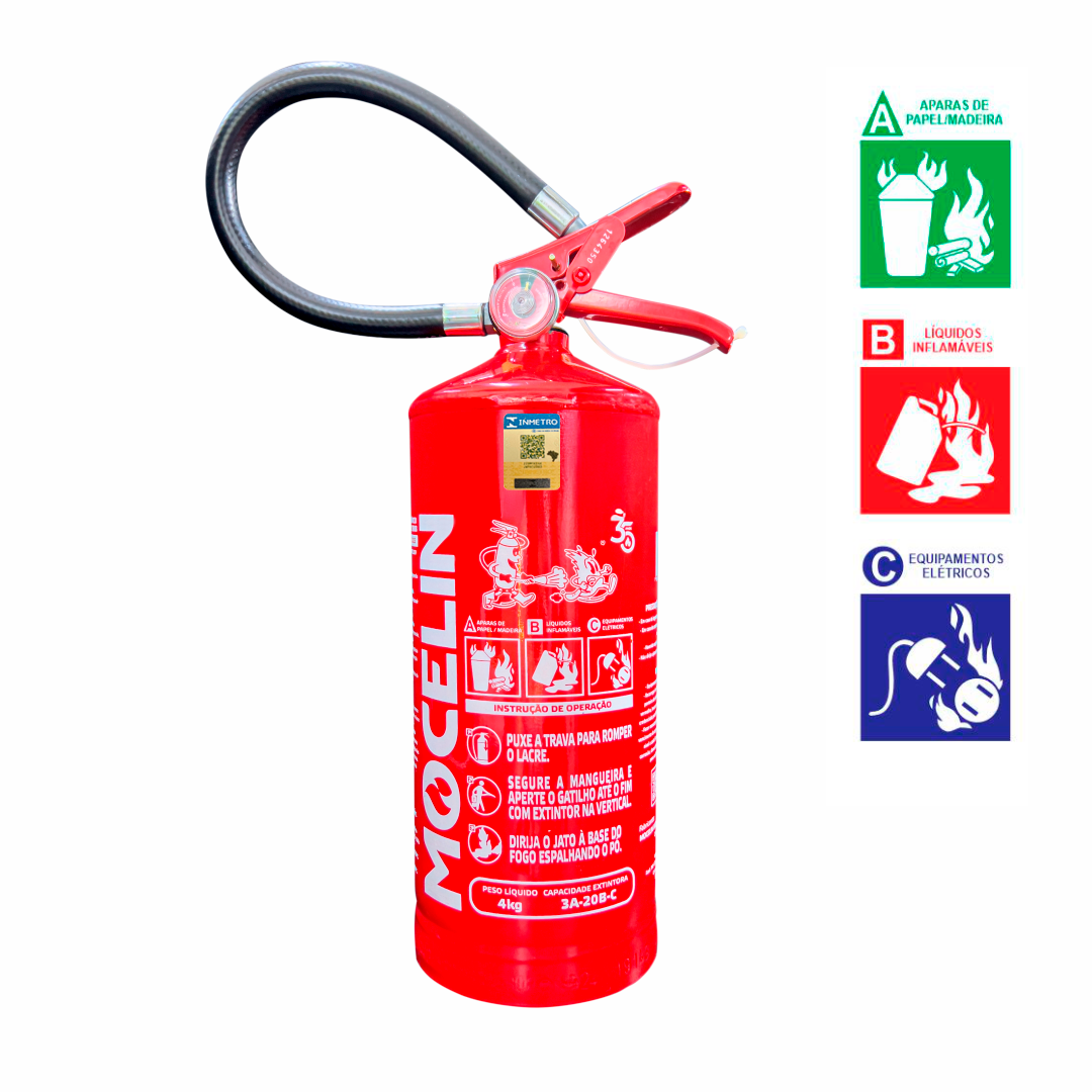 EXTINTOR INDUSTRIAL PQS 4KG ABC