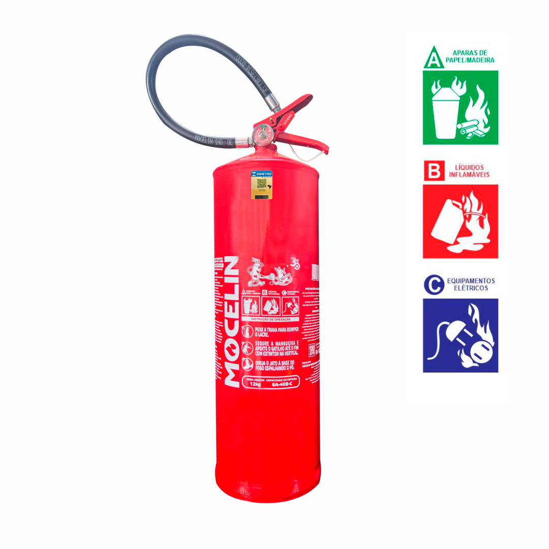 EXTINTOR INDUSTRIAL PQS 12KG ABC