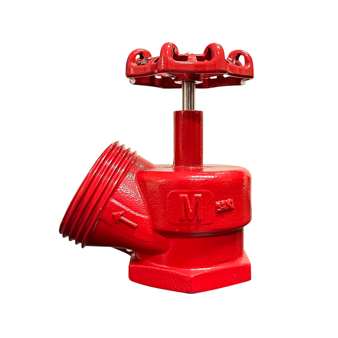 VALVULA GLOBO ANGULAR INDUSTRIAL 45 - 2.1/2" ROSCA EM FERRO