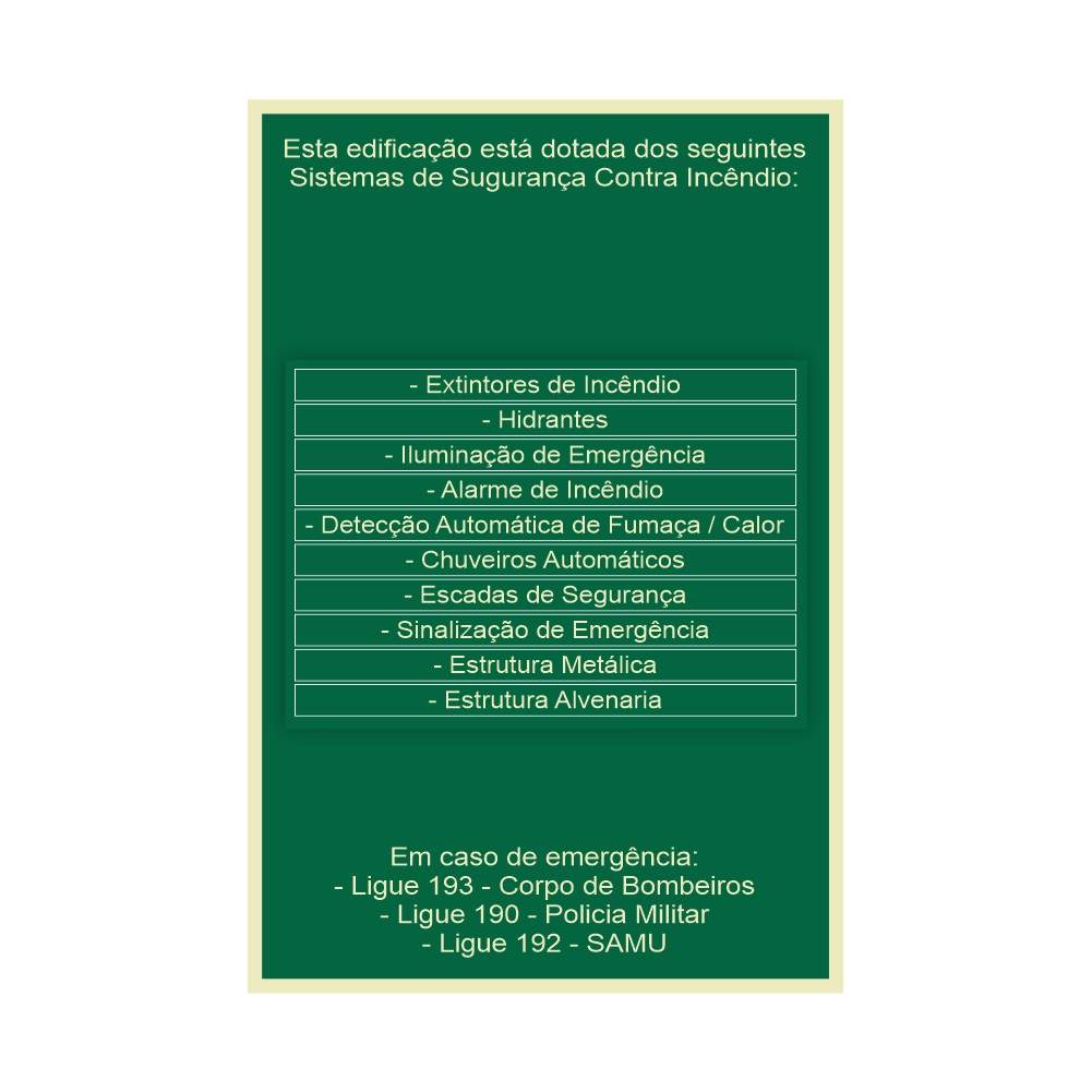 PLACA SISTEMA DE SEGURANCA -  60X40CM  C/ ADESIVOS - M1