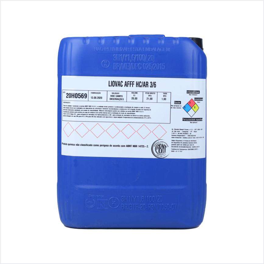 LIQUIDO GERADOR DE ESPUMA LIOVAC LGE AFFF HC 3/6%