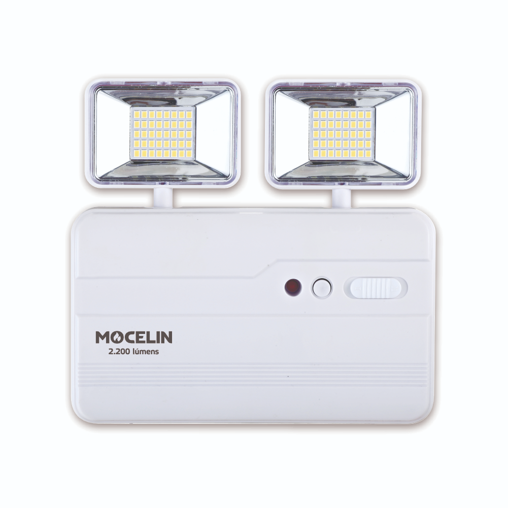 LUMINARIA BLOCO FAROLETE LED 2200 LUMENS COMPACT RETRATIL - MOCELIN