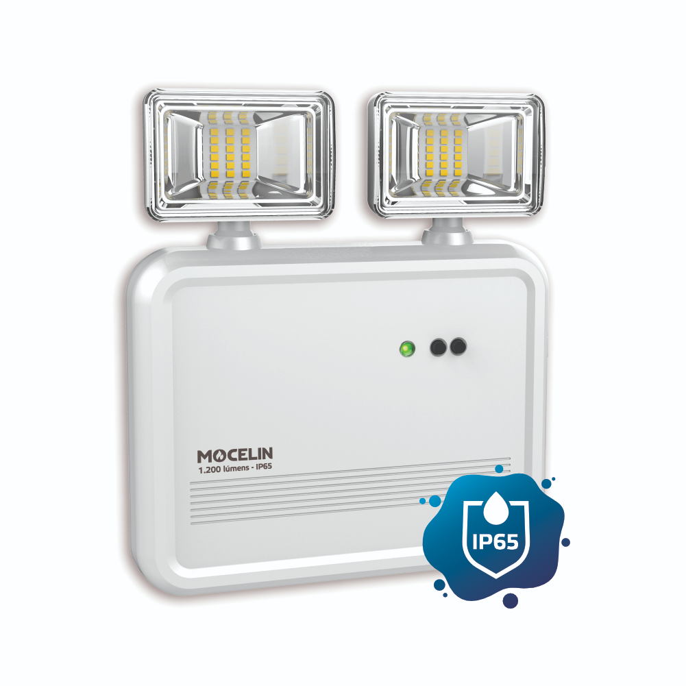 LUMINARIA BLOCO FAROLETE LED 1200 LUMENS IP65 - MOCELIN