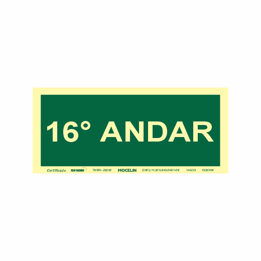 PLACA 16 ANDAR - S17 16