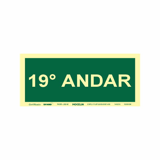 PLACA 19 ANDAR - S17 19