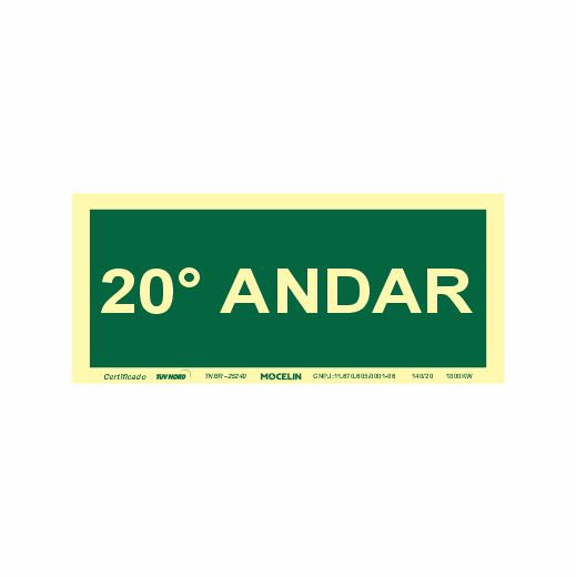 PLACA 20 ANDAR - S17 20