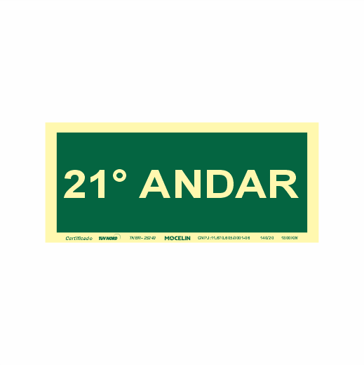 PLACA 21 ANDAR - S17 21